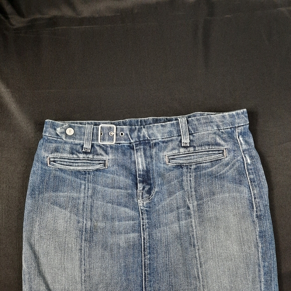 7 for all man kind midi denim skirt size 6 - Picture 2 of 6